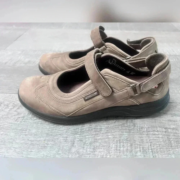 MEPHISTO Runoff Air-Jet System Brown Genuine Leather Mary Janes Womens Size 7.5 - Picture 1 of 5